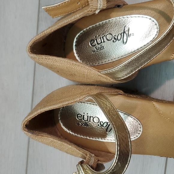Euro By Sofft Womens Soft Comfort Espadrille Wedge Sandals Shoes sz 9M - Picture 6 of 13